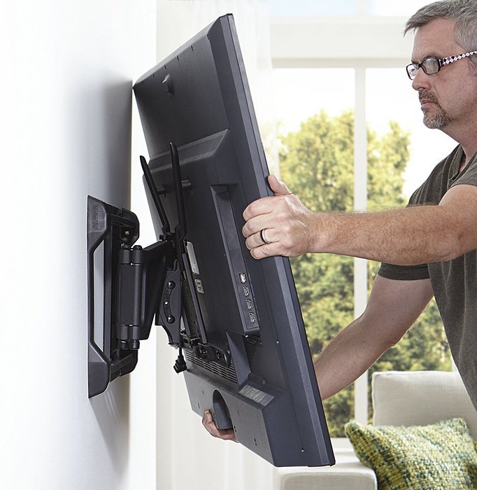 Sanus Full-Motion TV Wall Mount for 37" to 80" TVs Extends 18" & Fits Studs Up to 24" - Bracket fits most LED,... N8