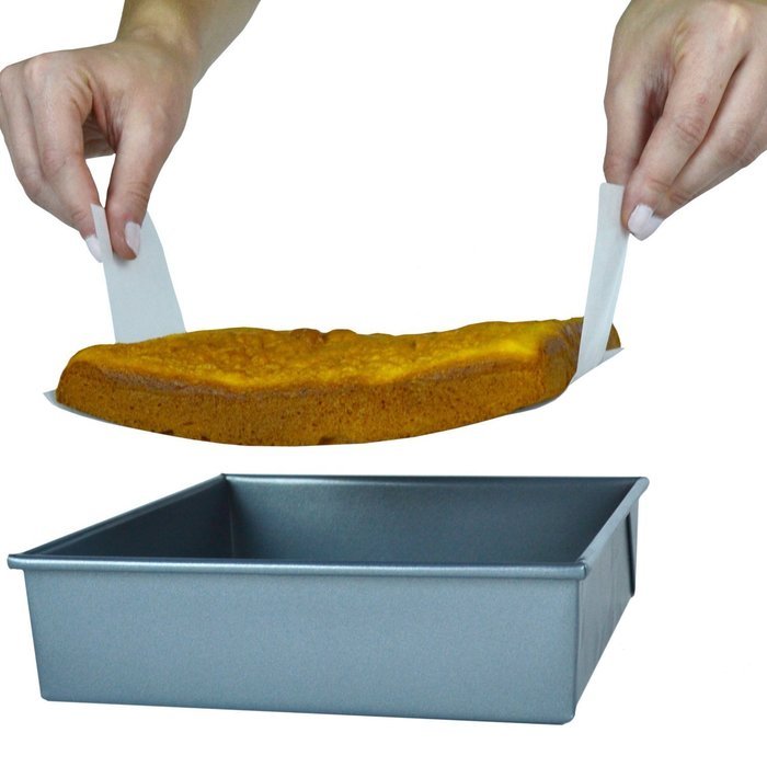 The Smart Baker 8 inch Square Perfect Parchment - 24 Pack Pre-cut Parchment for Cake Pans "As Seen on Shark Tank" N4
