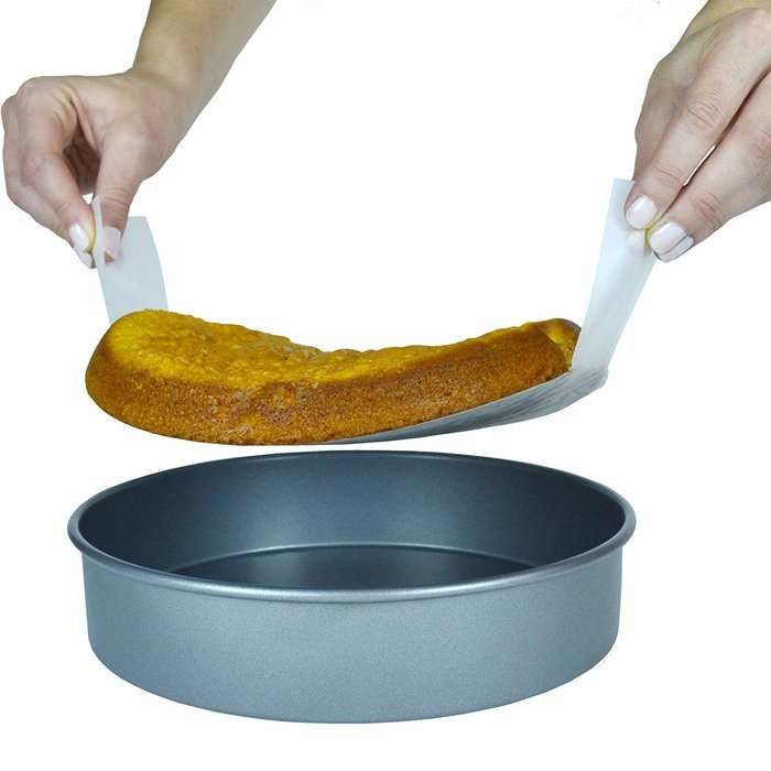 The Smart Baker 8 inch Square Perfect Parchment - 24 Pack Pre-cut Parchment for Cake Pans "As Seen on Shark Tank" N7