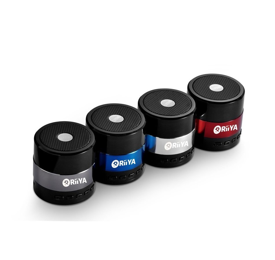 RiiYA Cute Sound Mini Portable 3W 450mAh Bluetooth Speaker with Mic, FM Function & Micro SD Card Support - Silver N5