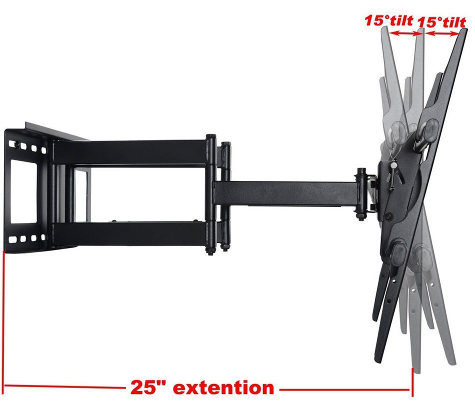 VideoSecu ML531BE TV Wall Mount for most 22"-55" LED LCD Plasma Flat Screen Monitor up to 88 lb VESA 400x400 with... N14