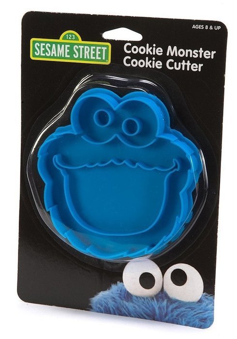 1 X Sesame Street 4" Cookie Monster Cookie Cutter Stamp