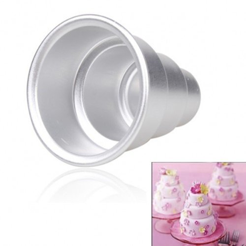Dealglad DIY Mini 3-tier Cupcake Pudding Chocolate Cake Mold Mould Baking Pan M Size