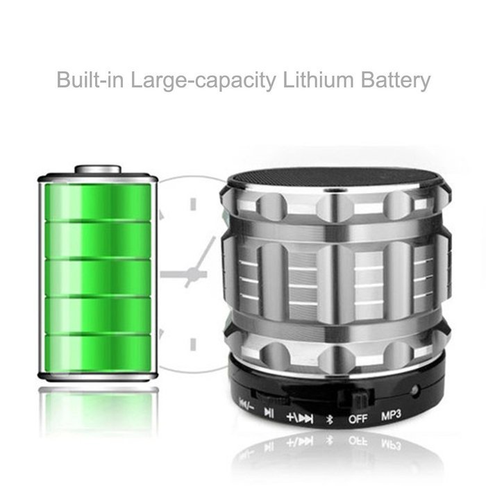 Aolyty Mini Portable Wireless Bluetooth 3.0 Speakers Metal Steel Stereo Speaker Hands Free with FM Radio Support... N14