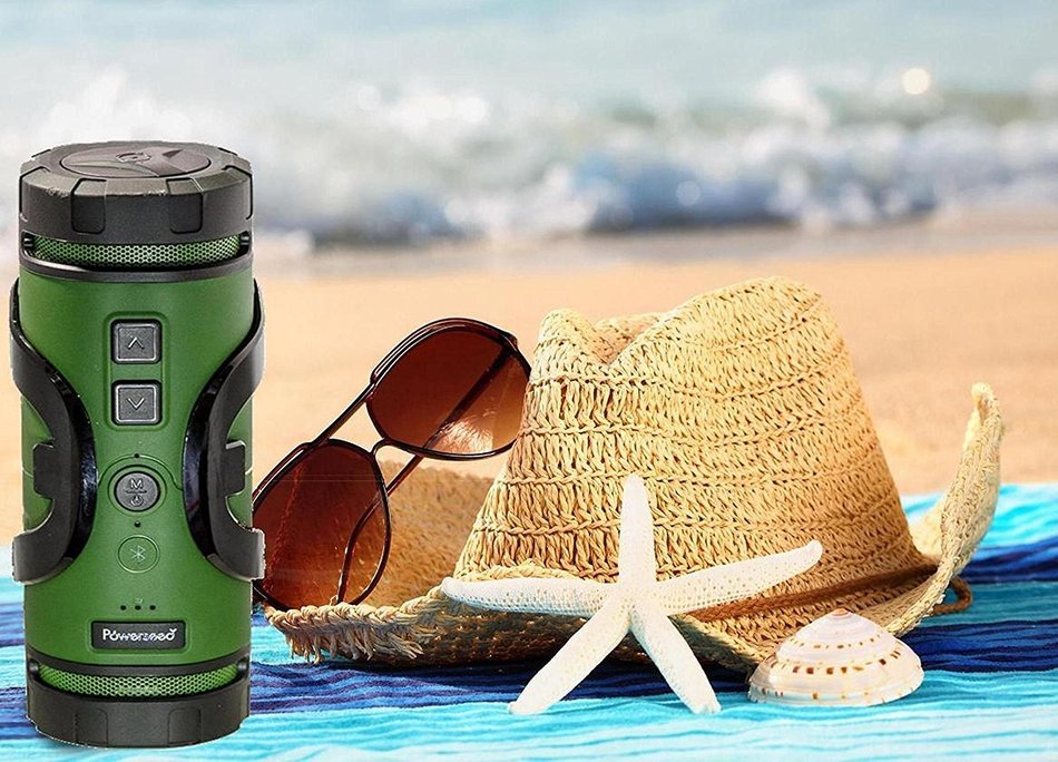 Powerseed BT200 Sports Outdoor Portable Bluetooth Speaker with bike water bottle holder N15