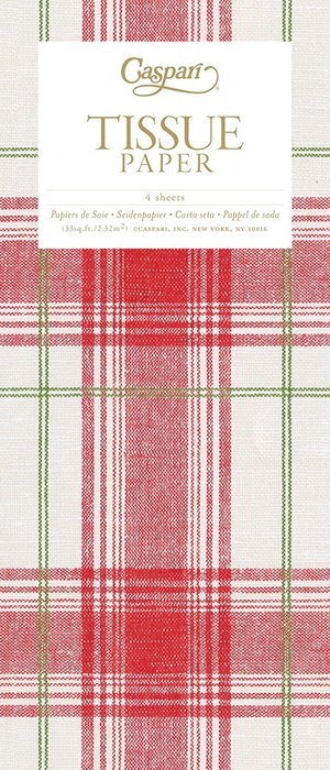 Entertaining with Caspari Belgian Linen Tissue Paper, Package of 4 Sheets