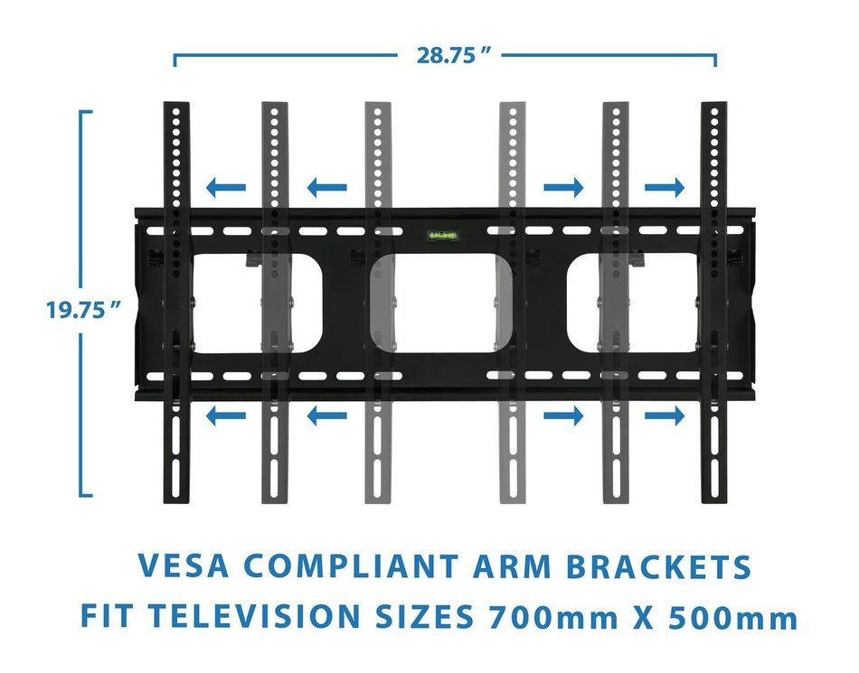 Mount-It! MI-303L Premium Tilting TV Wall Mount Bracket for 40 - 70 inch LCD, LED, or Plasma Flat Screen TV -... N12
