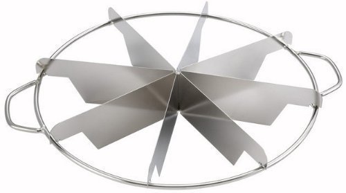 NEW, 8-Slice Pie Cutter Press, 18/8 Gauge Stainless Steel, Commercial Grade, Side-Handles (1, 10 Ounce) N3