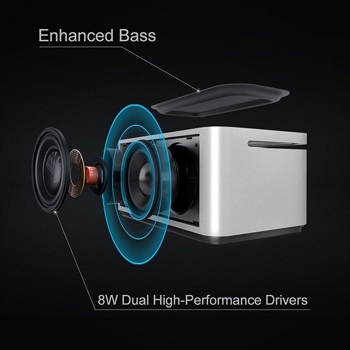 Meidong Wireless Bluetooth Speakers 4.0 NFC Portable Stereo Dual Sound, 8W Output Power, Touch Screen Simple Use... N4