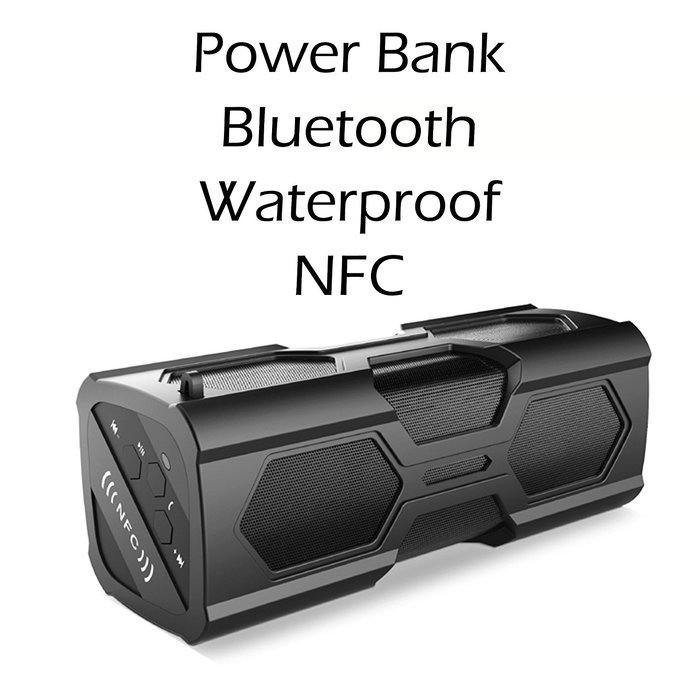 Geek store&reg; 2 in 1 multi-function Bluetooth Speaker 4400mAh Power Bank Waterproof Sport Portable Wireless Bluetooth...