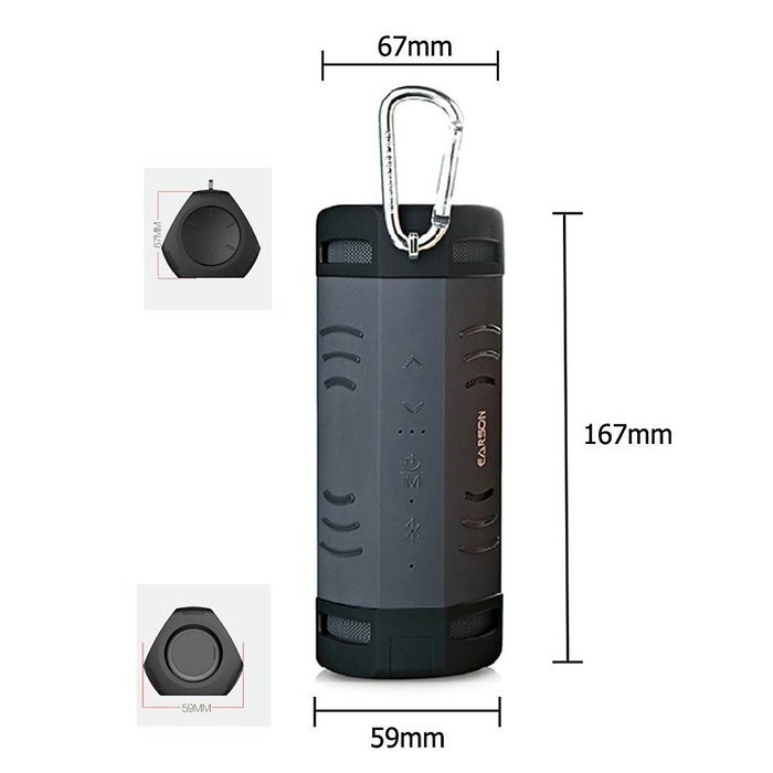 Candyoo 2015 New Earson ER-160 Mini Portable Sport Waterproof Shockproof Wireless Bluetooth Speaker for Iphone... N4