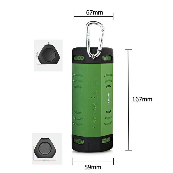Candyoo 2015 New Earson ER-160 Mini Portable Sport Waterproof Shockproof Wireless Bluetooth Speaker for Iphone... N16