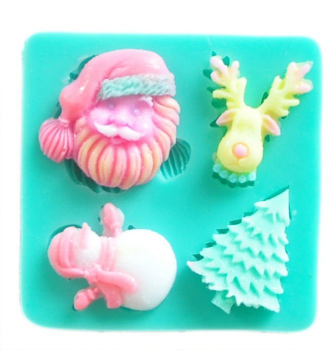 AmaranTeen - Santa silicone mold,Fondant Cake Decorating Tools