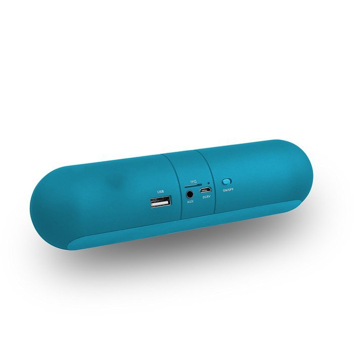 Wireless Mini Pill Multi-function Bluetooth Speaker w/ Mic TF card / FM Radio Function (Blue) N3
