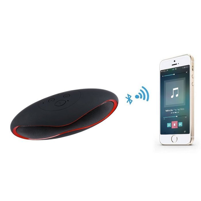 Mini Rugby Shape Wireless Bluetooth Speaker Support USB Drive/TF Card/Hands-free Call (Black) N2