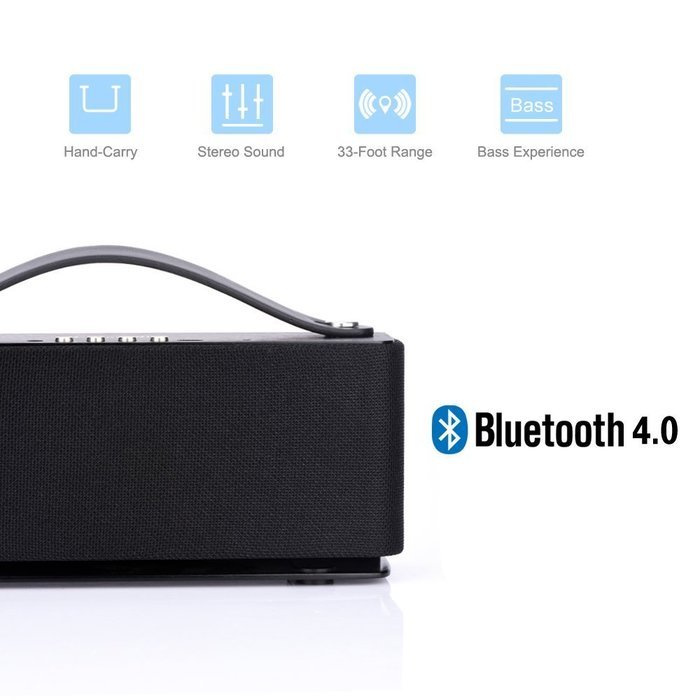Efsound Handheld Portable Wireless Bluetooth Speaker Aluminum Enclosure Built in Microphone and Hands-Free with... N3