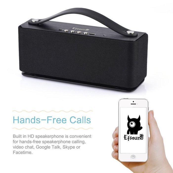 Efsound Handheld Portable Wireless Bluetooth Speaker Aluminum Enclosure Built in Microphone and Hands-Free with... N4