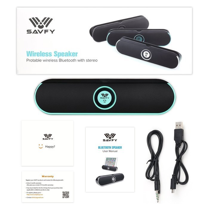 Bluetooth Speakers, SAVFY Bluetooth 2.1 Portable Wireless Speaker with Stand Dock, 6W Output Power with Enhanced... N5