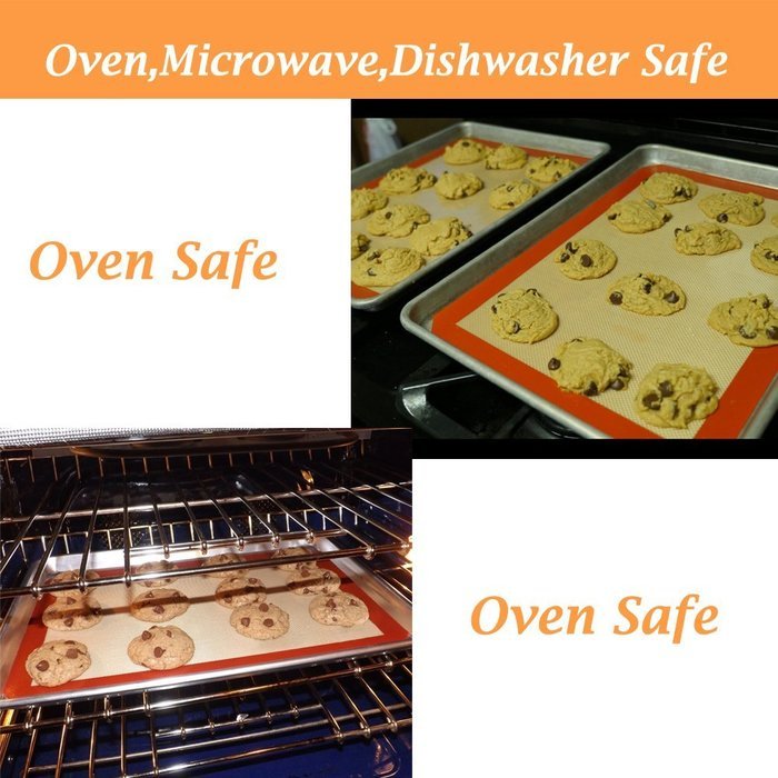 Silicone Baking Mat,2win2buy Reusable Non-Stick Non-Toxic Heat-Resistant Food-Grade Fiberglass Oven Liner Silicone... N4