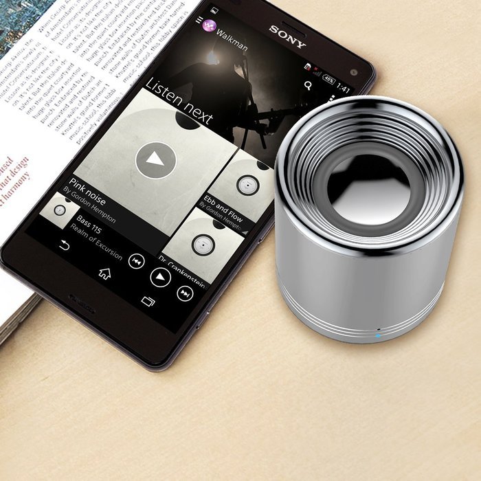 iGadgitz Al Series: 'Volcano' Portable Wireless Stereo Bluetooth Brushed Aluminium Travel Speaker (3W Power with... N8