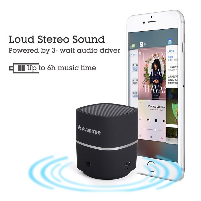Avantree ULTRA PORTABLE Mini Wireless Bluetooth Speaker | Powerful Crystal Clear Sound | Loud Enough for Small... N3
