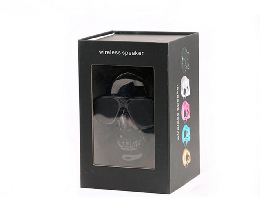 Generic Skull Head Shape Portable Wireless Bluetooth Speaker for Desktop PC/Laptop Notebook/Mobile Phone/MP3/MP4... N16