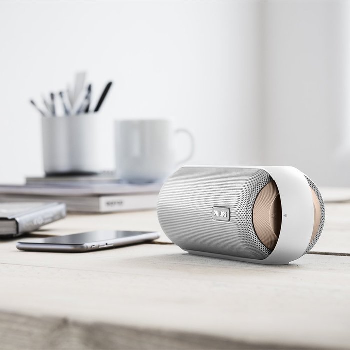 Philips BT6000W/37 Splash-proof Wireless Portable Speaker (White) N6
