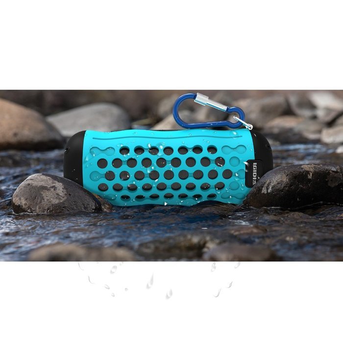 IGIDIA IPX5 Waterproof Portable Bluetooth Speakers, Outdoor/Shower Wireless Speaker with Enhanced Bass（Blue） N2