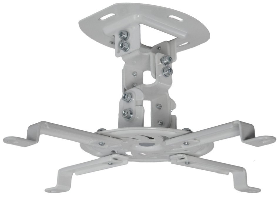 VIVO Universal Adjustable White Ceiling Projector / Projection Mount Extending Arms (MOUNT-VP01W)