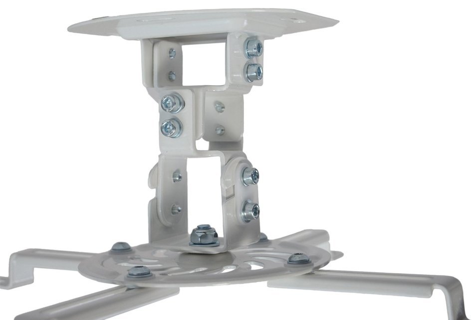 VIVO Universal Adjustable White Ceiling Projector / Projection Mount Extending Arms (MOUNT-VP01W) N2