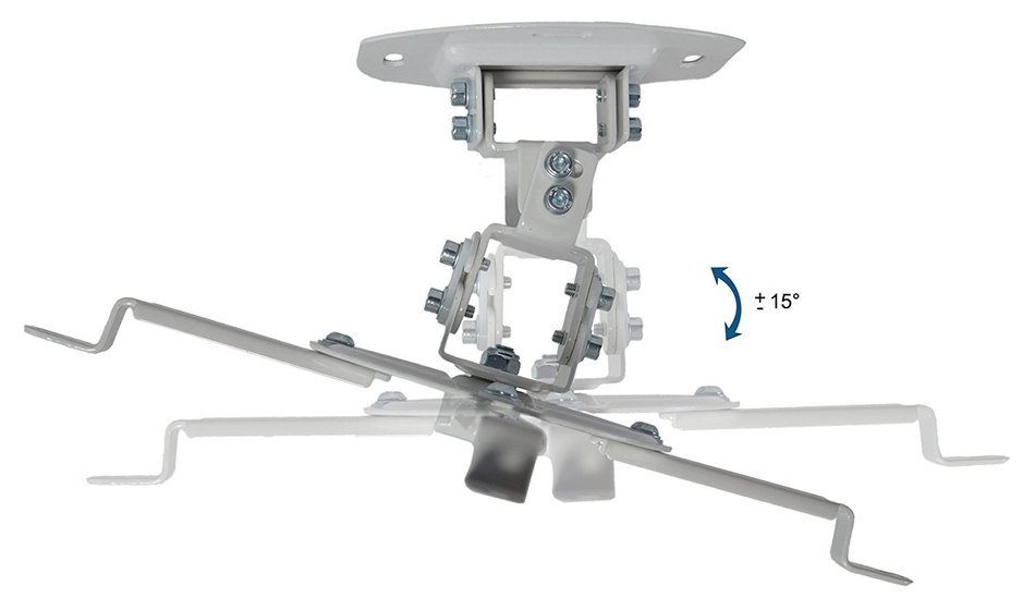 VIVO Universal Adjustable White Ceiling Projector / Projection Mount Extending Arms (MOUNT-VP01W) N4