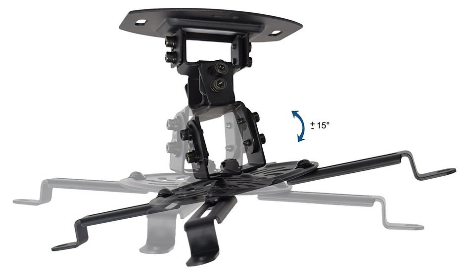 VIVO Universal Adjustable White Ceiling Projector / Projection Mount Extending Arms (MOUNT-VP01W) N11