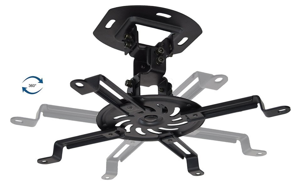 VIVO Universal Adjustable White Ceiling Projector / Projection Mount Extending Arms (MOUNT-VP01W) N12