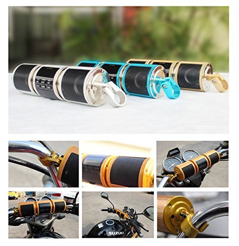 Bomwill Motorcycle Scooter Bike ATV Waterproof Bluetooth Motorcycle Speaker with Stereo Sound System - Radio Remote... N6