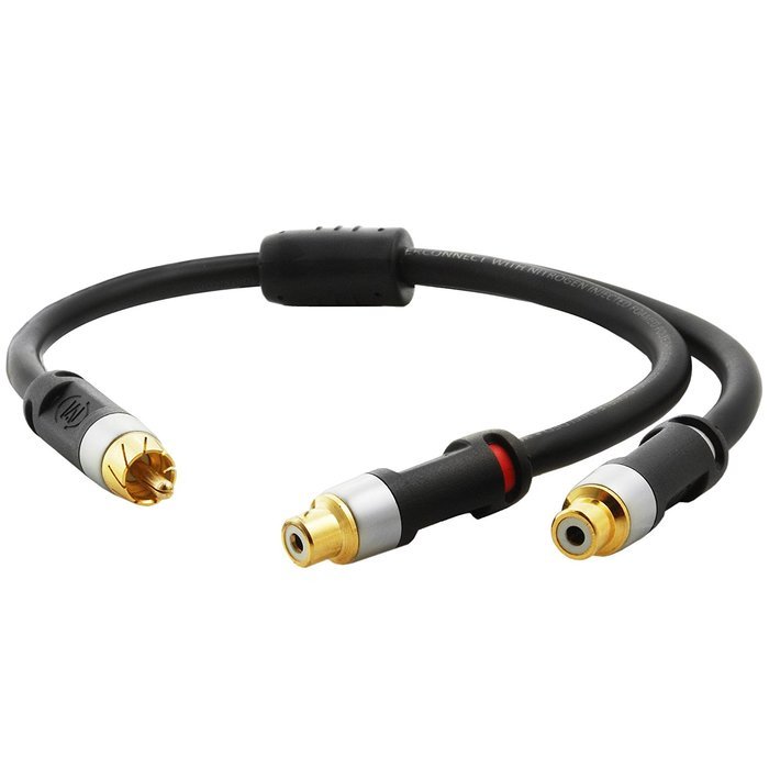 Mediabridge ULTRA Series RCA Y-Adapter (12 Inches) - 1-Male to 2-Female for Digital Audio or Subwoofer - (Part... N5
