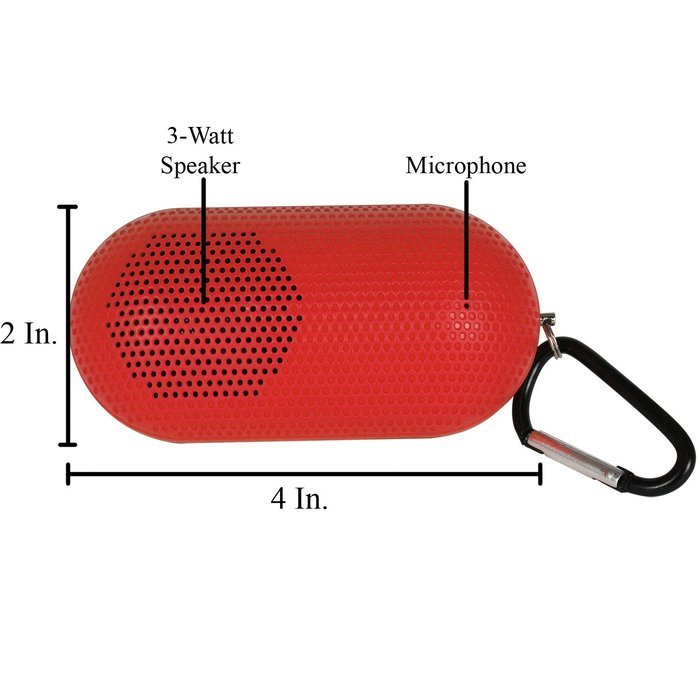 SoundLogic XT Rechargeable Wireless Bluetooth Mini Pill Capsule Speaker, Red N4