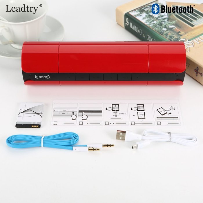 NFC FM HIFI Bluetooth Speaker Wireless Stereo Portable Loudspeakers Bluetooth Boombox Super Bass MP3 Player White N13