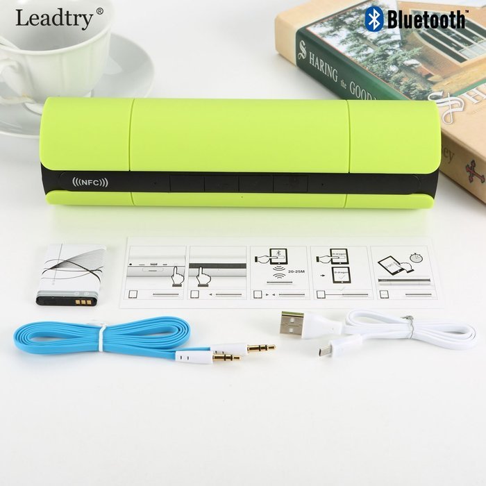 NFC FM HIFI Bluetooth Speaker Wireless Stereo Portable Loudspeakers Bluetooth Boombox Super Bass MP3 Player White N34
