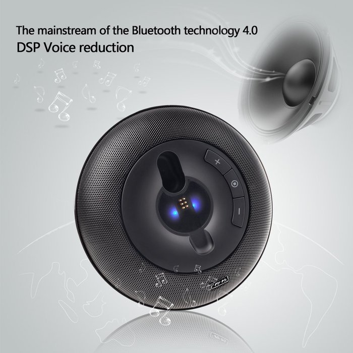 Veva Mini Portable Wireless Bluetooth Speakers Built in Hands Free Earphone with Microphone (Black) N4