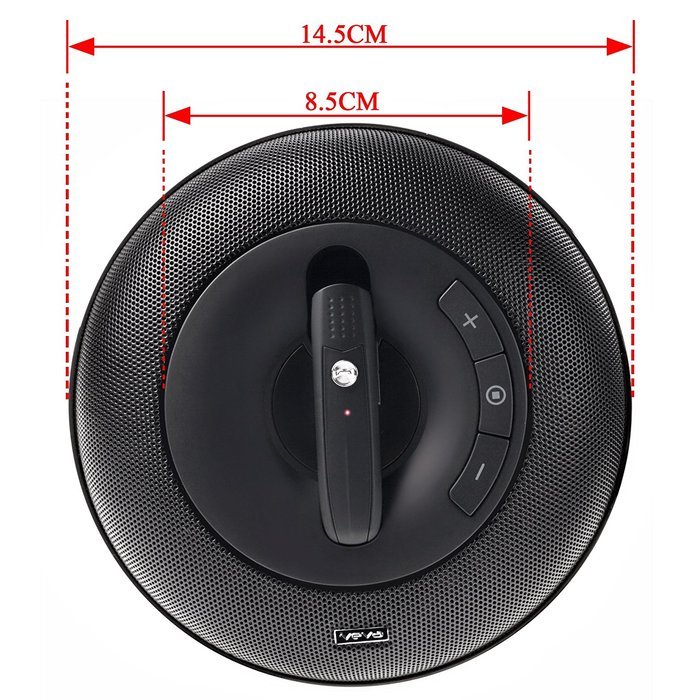 Veva Mini Portable Wireless Bluetooth Speakers Built in Hands Free Earphone with Microphone (Black) N7