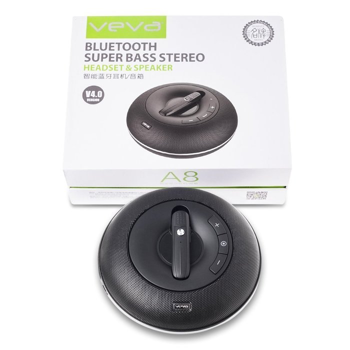 Veva Mini Portable Wireless Bluetooth Speakers Built in Hands Free Earphone with Microphone (Black) N8