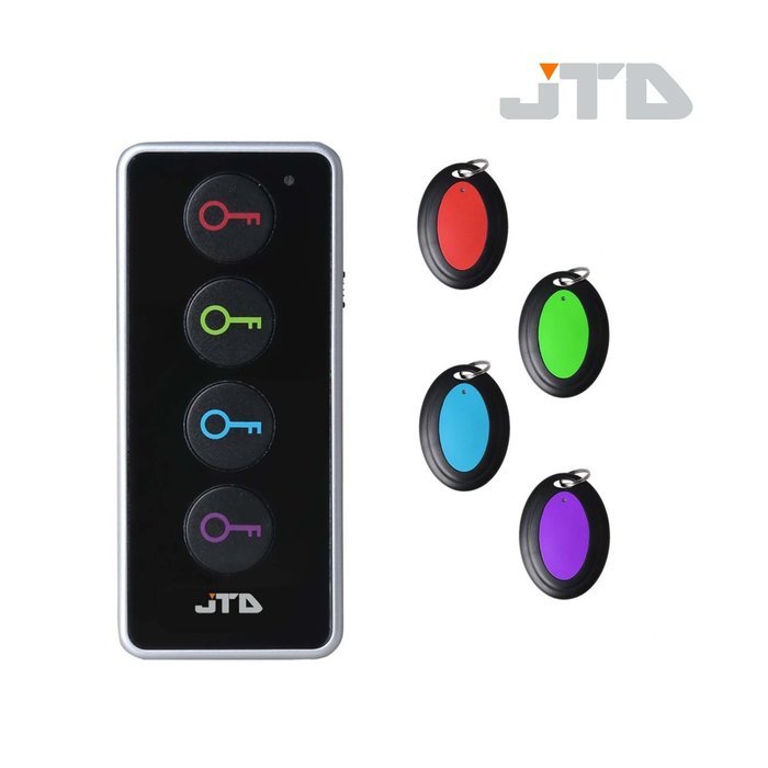 JTD Wireless RF Item Locator/Key Finder with LED flashlight and base support. With 4 Receivers Key Finder-Wireless... N2