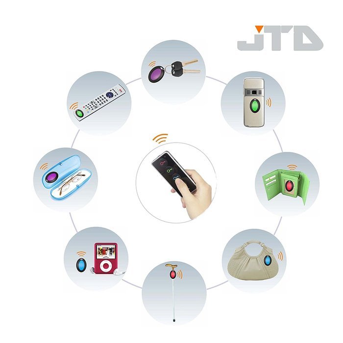 JTD Wireless RF Item Locator/Key Finder with LED flashlight and base support. With 4 Receivers Key Finder-Wireless... N6