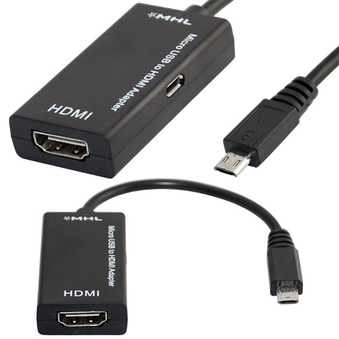 EXW MHL Micro USB to HDMI Cable Adapter Samsung Galaxy S3 S4 S5 Note 2 Tab3 For HDTV (5 Pin adapter)