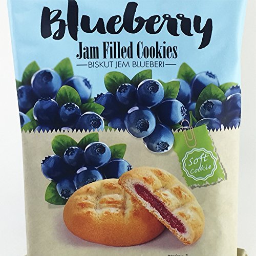 10 PCS 4.2 oz. DISTINCTIVE TASTE SOFT & YUMMY JUICY BLUEBERRY JAM FILLED COOKIES N2