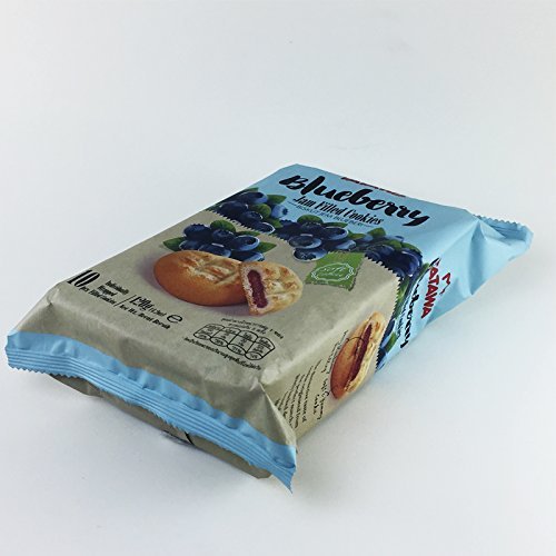 10 PCS 4.2 oz. DISTINCTIVE TASTE SOFT & YUMMY JUICY BLUEBERRY JAM FILLED COOKIES N5