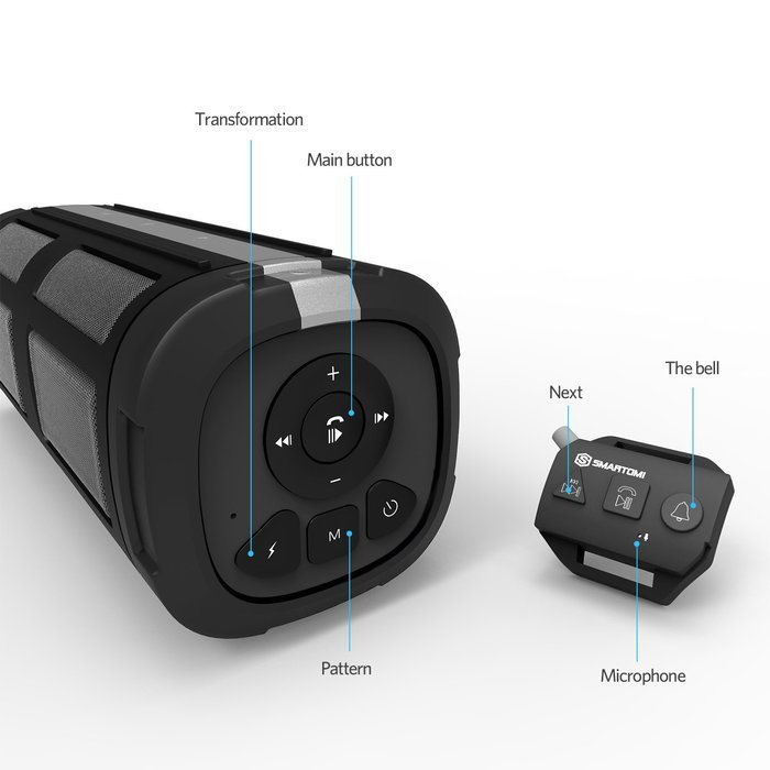 SmartOmi OPTIMUS Wireless Bluetooth Speakers 16W Louder Volume, 30 Hours Playtime With Wired Remote Controller... N4