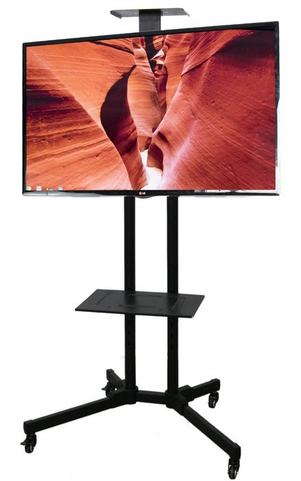 VIVO TV Cart for LCD LED Plasma Flat Panels Stand with Wheels Mobile fits 32" to 65" T.V. (STAND-TV01B)