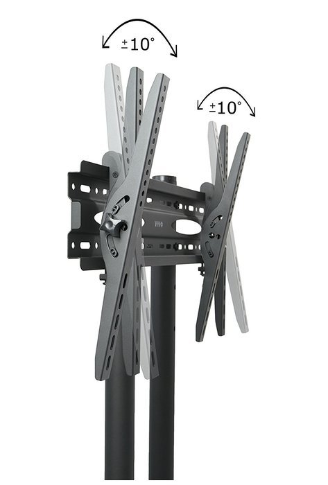 VIVO TV Cart for LCD LED Plasma Flat Panels Stand with Wheels Mobile fits 32" to 65" T.V. (STAND-TV01B) N9