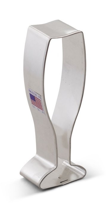 Ann Clark Champagne Glass Cookie Cutter - 4.25 Inches - Tin Plated Steel